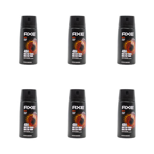 6PK Axe 150ml Deodorant Bodyspray 48hr Odour Protect For Men - Musk