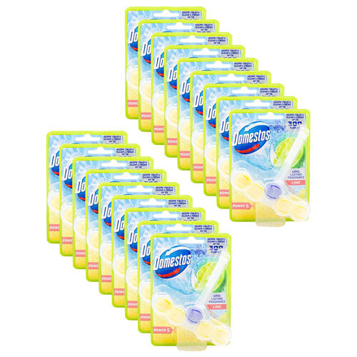 18PK Domestos 50g Toilet Bowl/Cage Cleaner Power 5 Lime Scent Antibacterial Sanitiser