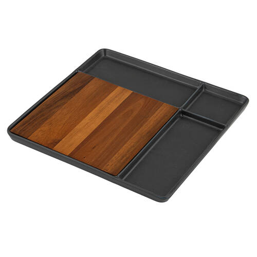 Ladelle Essentials Square Serving Board 29.5cm - Charcoal