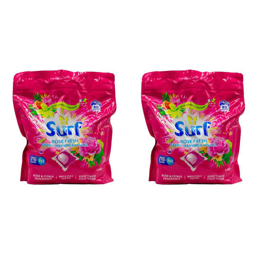 160pc Surf Fabric Washing Capsules Front & Top Loader - Rose Fresh