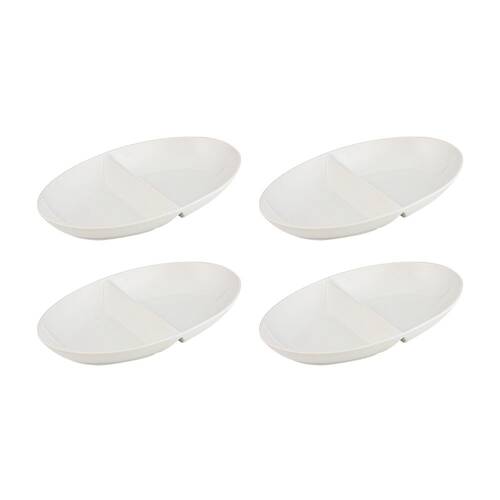 4PK Alto Serve & Share 2 Part Salad Dish Bowl Kitchen Serveware 145x10cm