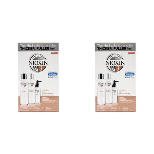 6pc Nioxin 150ml Shampoo/Conditioner/50ml Treatment Coloured Hair System 3