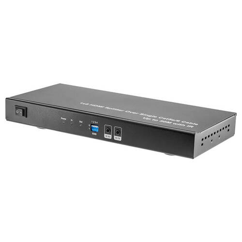 Pro2 8-Way HDMI Over Single CAT5/6 Splitter Transmitter Port Hub Box Black