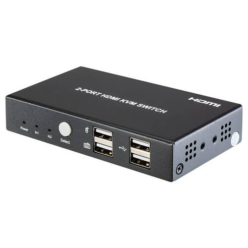 Pro2 2-Port4K 30HZ HDMI KVM Switch/Switcher Support Box For Computer Black