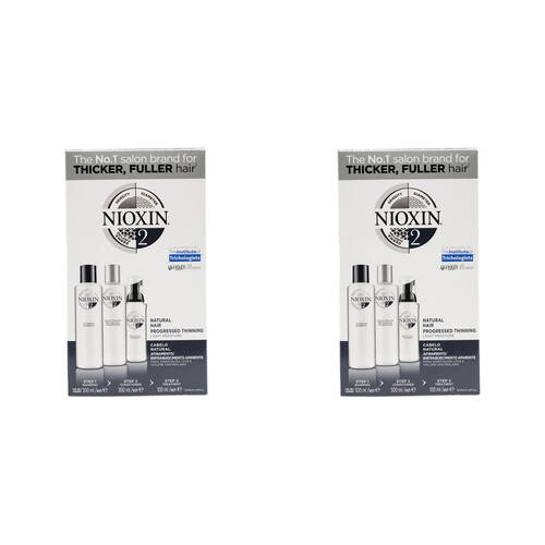 6pc Nioxin 300ml Shampoo/Conditioner/100ml Treatment Natural Hair System 2