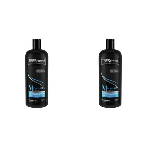 2PK Tresemme 750ml Shampoo Luxurious Moisture For Dry Damaged Hair