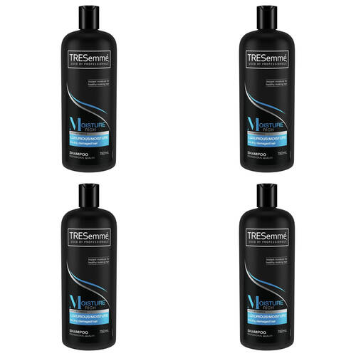 4PK Tresemme 750ml Shampoo Luxurious Moisture For Dry Damaged Hair