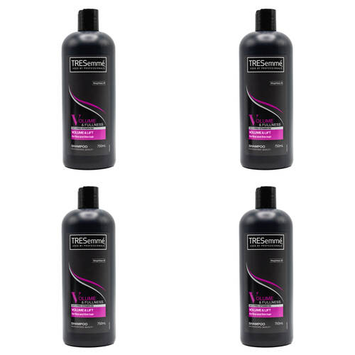 4PK Tresemme 750ml Shampoo Volume & Fullness For Fine & Thin Hair