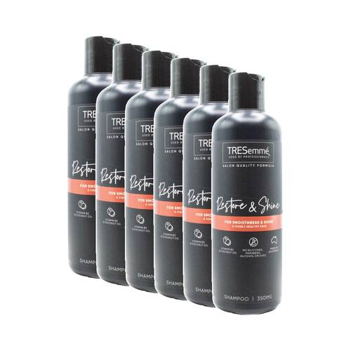 6PK TRESemme Hair Shampoo Restore & Shine w/Vitamin B5 Coconut Oil 350ml