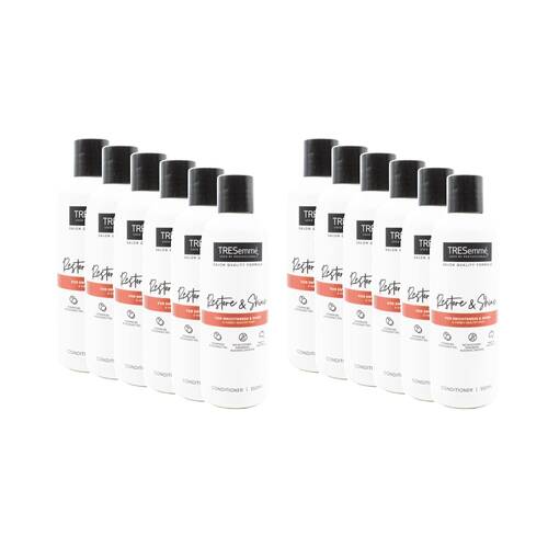 12PK TRESemme Hair Conditioner Restore & Shine w/Vitamin B5 Coconut Oil 350ml