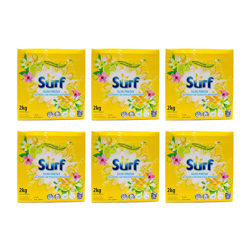 6PK Surf Laundry Stain Removal Detergent Powder 1kg - Sun Fresh