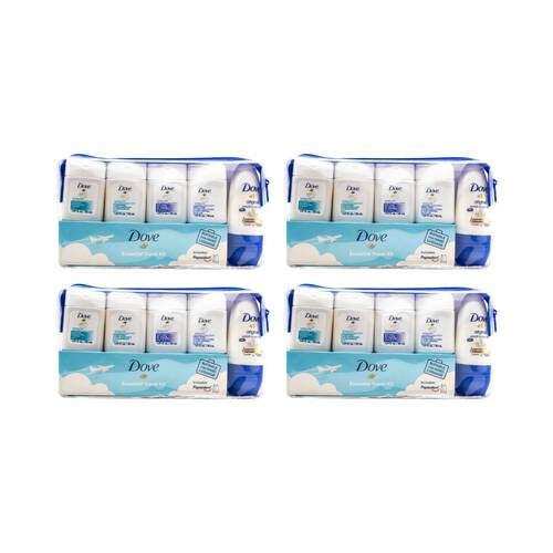 4x 6pc Dove Hydrating Care Essential Travel Toiletry Kit Carry-On Friendly