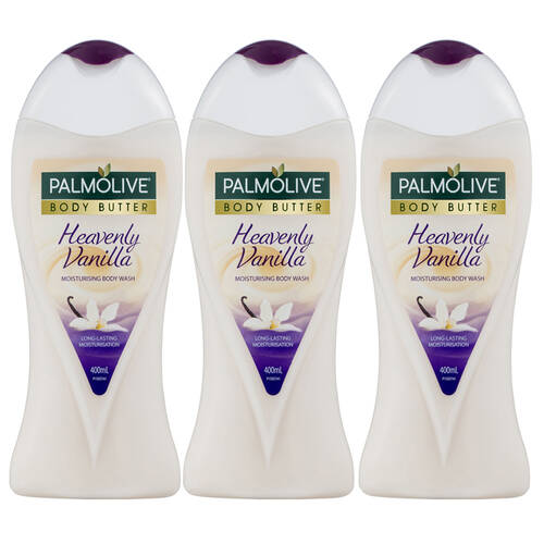 3PK Palmolive 400ml Heavenly Vanilla Body Wash