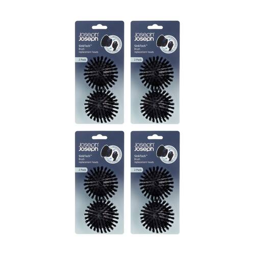 4x 2pc Joseph Joseph SinkTech Pan Scraper Brush Replacement Heads Graphite