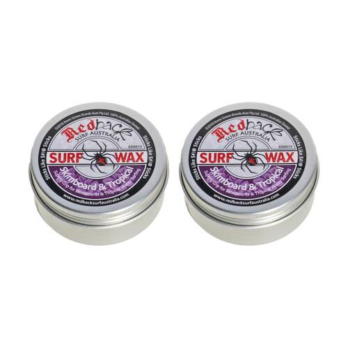 2PK Redback Grip For Skimboard And Tropical Water Surfing Wax 65g