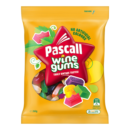Pascall 260g Wine Gums Lollies