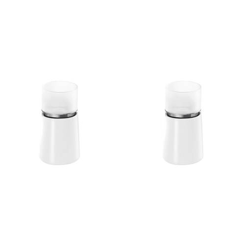 2PK Blomus Fogo Frosted Glass Tealight/Candle Holder Home Decor Small White