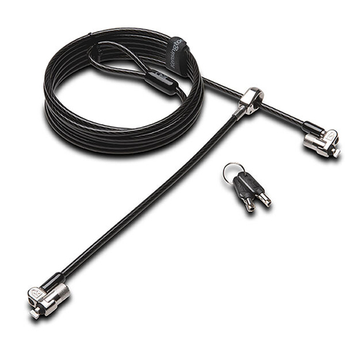 Kensington Microsaver 2.0 Twin Head Lock Master Keyed For Laptop - Black