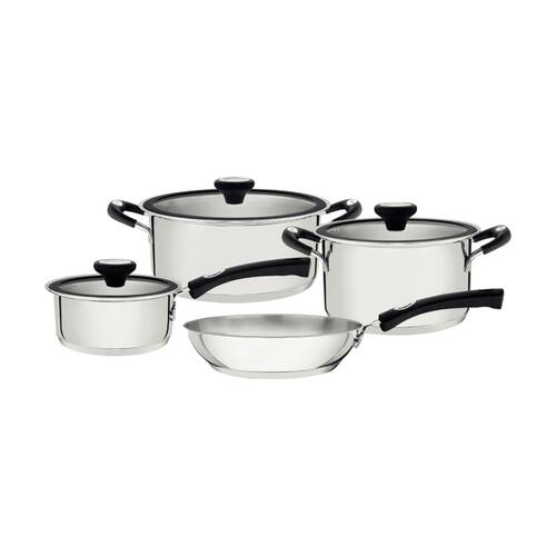 4pc Tramontina Solar Cookware Set Tri-Ply Stainless Steel w/Silicone Handles