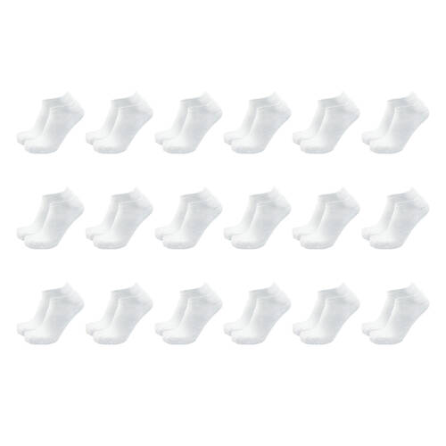 3x 6pc SofSole Comfort Cushioned No Show Socks Pair White - Medium