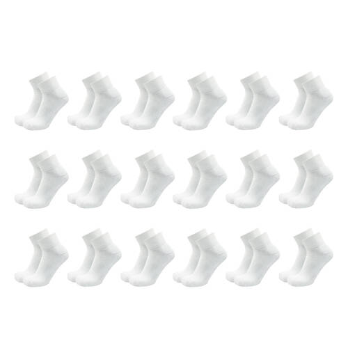 3x 6pc SofSole Comfort Cushioned Quarter Socks Pair White - Medium