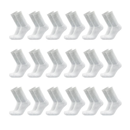 3x 6pc SofSole Comfort Cushioned Crew Socks Pair White - Medium