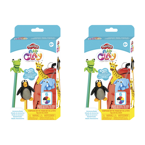 2PK Play-Doh Air Clay Key Chain Accessory Studio Kids Toy 4y+