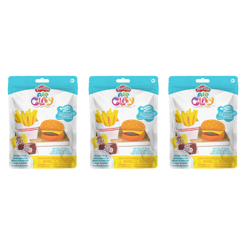 3PK Play-Doh Air Clay Foodie Fast Food Art Craft Play Toy 4y+