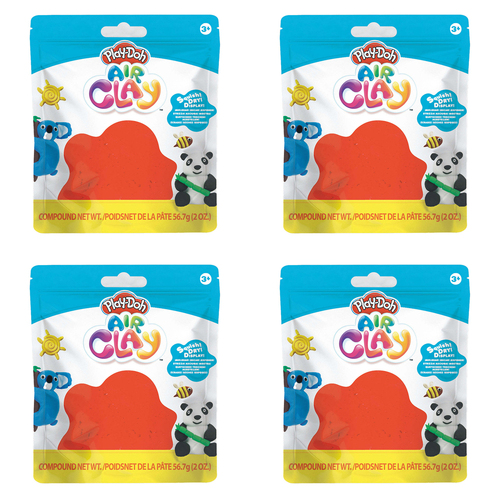 4PK Play-Doh 2oz Air Clay Kids Art Craft Play Toy 3y+ Red
