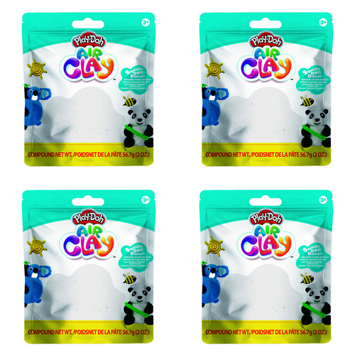 4PK Play-Doh 2oz Air Clay Kids Art Craft Play Toy 3y+ White