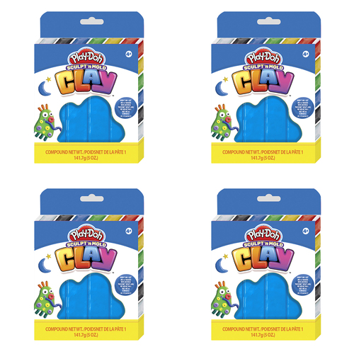 4PK Play-Doh Sculpt 'n Mold 5oz Clay Kids Art Craft Toy 4y+ Blue