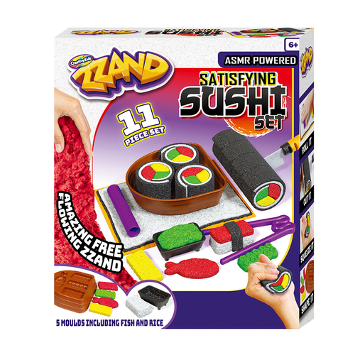 11pc Zzand Oh So Satisfying Sushi Moulds/Sand Set Kids 6y+
