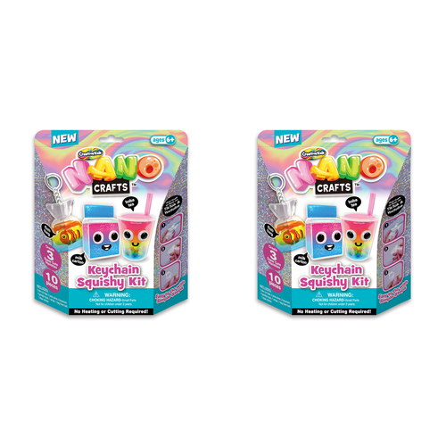 2PK Nano Crafts Keychain Squishy Kit Kids DIY Art Craft Toy 6y+