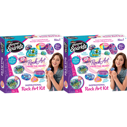 2PK Shimmer 'n Sparkle Kids/Children Inspirational Rock Art 8y+