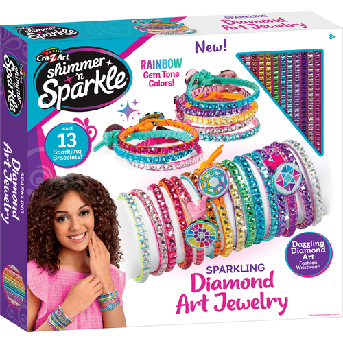 Shimmer 'n Sparkle Kids/Childen Sparkling Diamond Art Jewellery 8y+