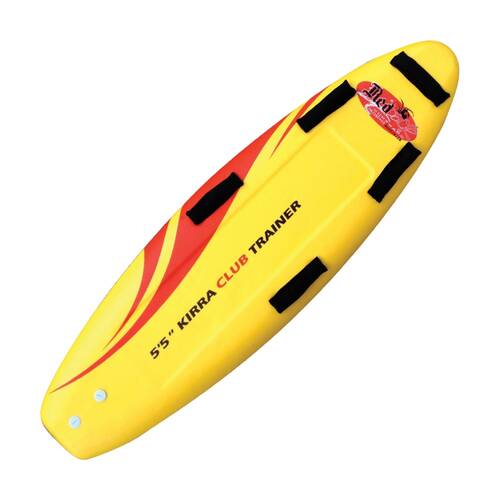 Redback Kirra Club Trainer 5'5" Surf Life Saving Board SLSA Approved Yellow/Red
