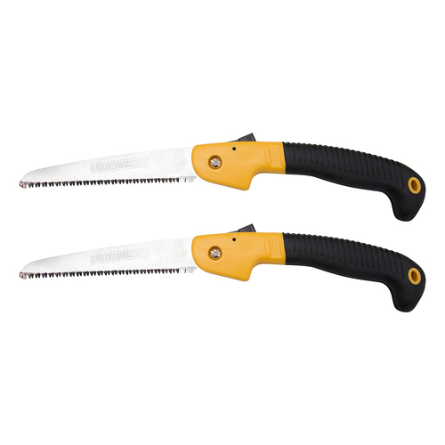 2PK Gardenmaster Saw Pruning Folding Straight 65mm Carbon Steel Blade