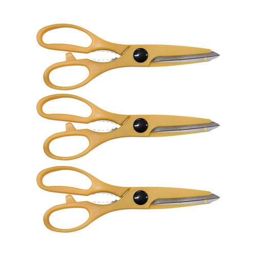 3PK Gardenmaster Stainless Steel Rust Resistant Garden Scissors Yellow