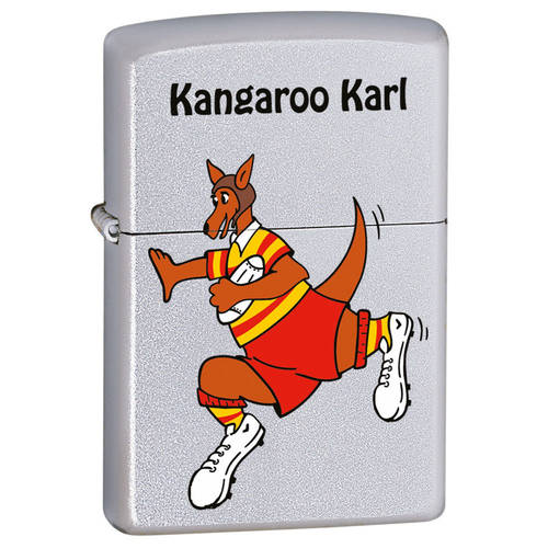 Zippo Kangaroo Karl - Rugby Genuine Satin Chrome Finish Cigar Cigarette Pocket