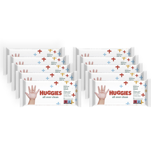10x 56pc Huggies Natural Baby Cleansing Wipes All Over Clean