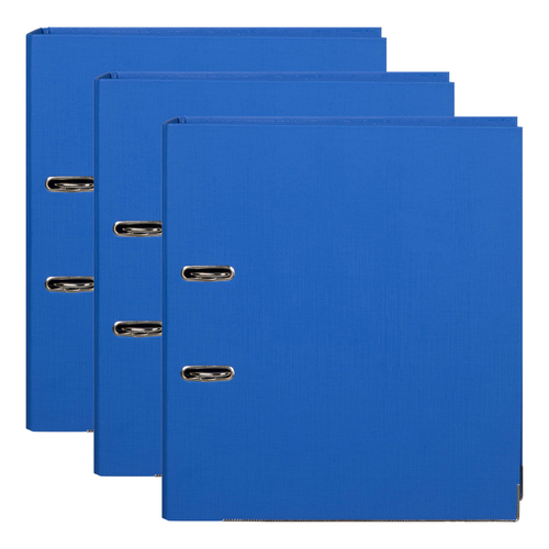 3PK Marbig PE Lever Arch File Folder A4 Document Organiser - Marine