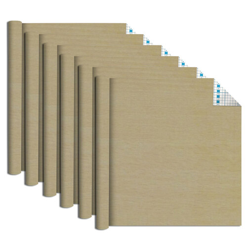 6x Boyle Self Adhesive 1.5mx45cm Vinyl Film - Natural Wood Light