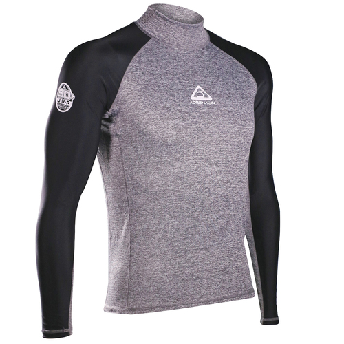 Adrenalin Beach Mens Rashie UV50+ Long Sleeve Rash Guard 2XL - Grey