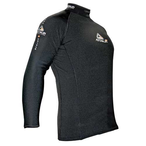 Adrenalin 2P Large Thermo Shield Long Sleeve Rash Top UPF 50+ Black