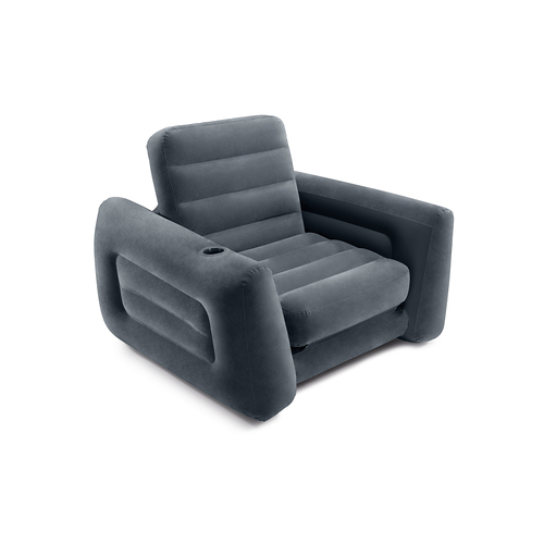 Intex Pull-Out Inflatable Chair/Bed - Charcoal Grey