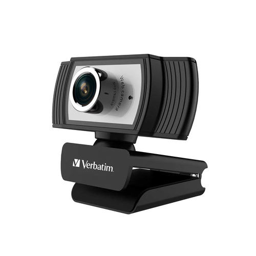 Verbatim 1080p Full HD Monitor Mounted Webcam w/Auto Focus BLK/Silver