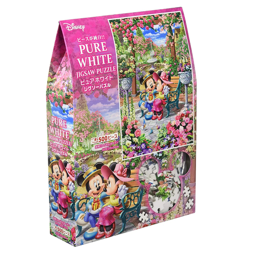 500pcTenyo Disney Mickey & Minnie Blooming Love Royal Garden Puzzle 25x36cm