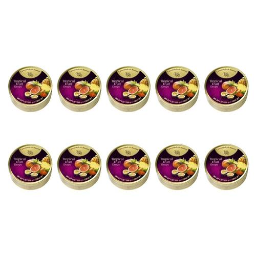 10PK Cavendish & Harvey Tropical Fruit Drops 200g Candy Lollies Confectionery