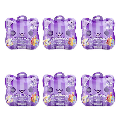 6PK Aphmau Catface Plush Clip-On Toys Series 3 Circus Treats - Assorted 5y+