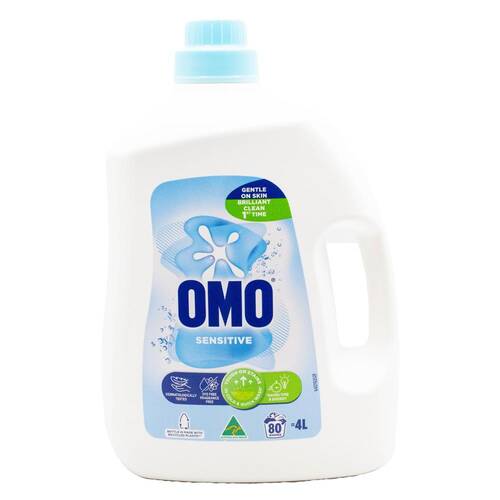OMO Sensitive Laundry Liquid/Detergent Dermatologically Tested 80 Washes 4L